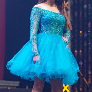 Turquoise cocktail dress